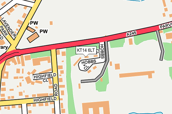 KT14 6LT map - OS OpenMap – Local (Ordnance Survey) KT14 6LT map - OS OpenMap – Local (Ordnance Survey)