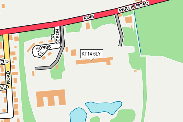 KT14 6LY map - OS OpenMap – Local (Ordnance Survey)