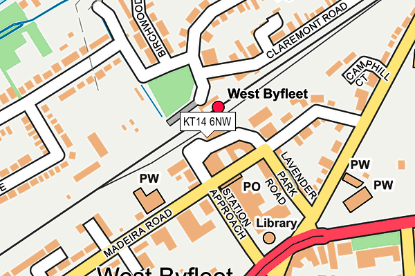 KT14 6NW map - OS OpenMap – Local (Ordnance Survey) KT14 6NW map - OS OpenMap – Local (Ordnance Survey)
