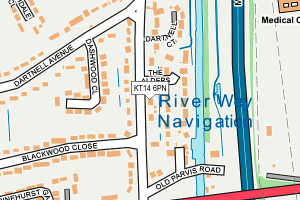 KT14 6PN map - OS OpenMap – Local (Ordnance Survey) KT14 6PN map - OS OpenMap – Local (Ordnance Survey)