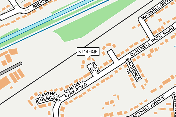 KT14 6QF map - OS OpenMap – Local (Ordnance Survey) KT14 6QF map - OS OpenMap – Local (Ordnance Survey)