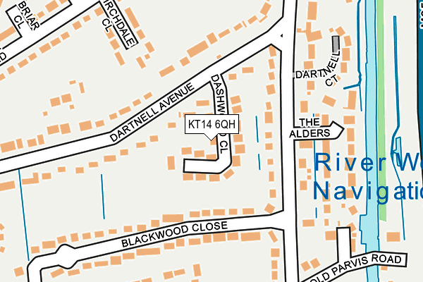 KT14 6QH map - OS OpenMap – Local (Ordnance Survey) KT14 6QH map - OS OpenMap – Local (Ordnance Survey)
