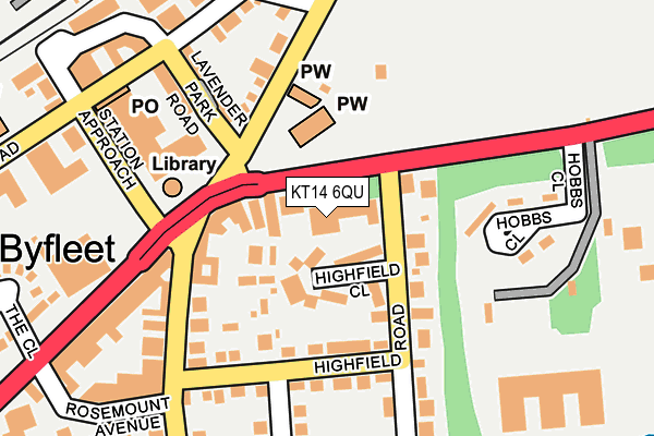 KT14 6QU map - OS OpenMap – Local (Ordnance Survey) KT14 6QU map - OS OpenMap – Local (Ordnance Survey)