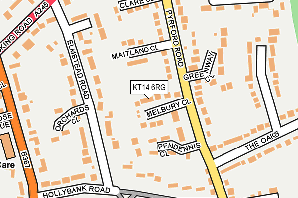 KT14 6RG map - OS OpenMap – Local (Ordnance Survey) KT14 6RG map - OS OpenMap – Local (Ordnance Survey)