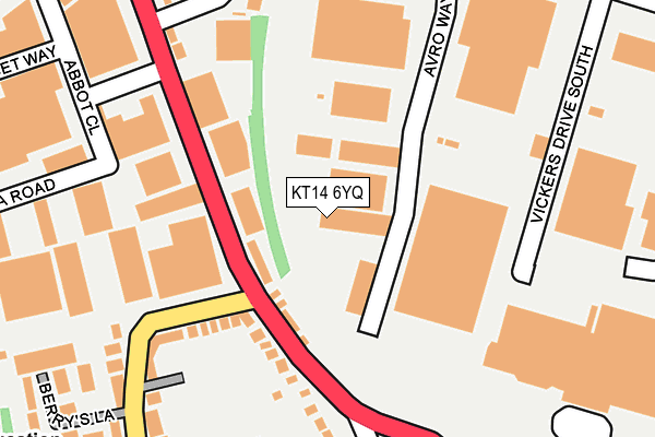 KT14 6YQ map - OS OpenMap – Local (Ordnance Survey) KT14 6YQ map - OS OpenMap – Local (Ordnance Survey)