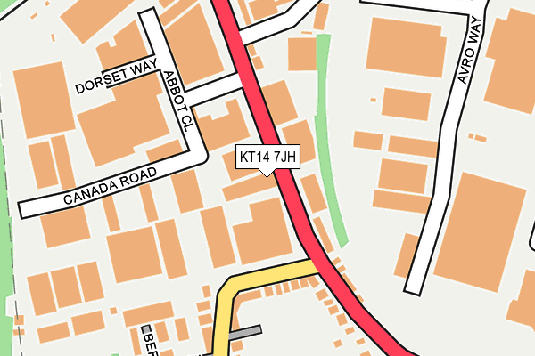 KT14 7JH map - OS OpenMap – Local (Ordnance Survey) KT14 7JH map - OS OpenMap – Local (Ordnance Survey)