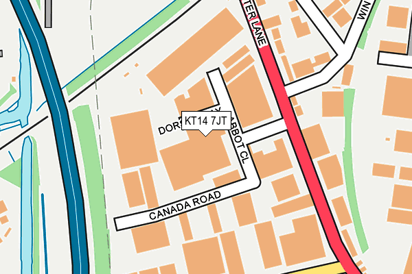 KT14 7JT map - OS OpenMap – Local (Ordnance Survey) KT14 7JT map - OS OpenMap – Local (Ordnance Survey)