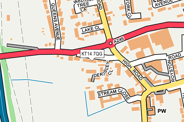 KT14 7QG map - OS OpenMap – Local (Ordnance Survey) KT14 7QG map - OS OpenMap – Local (Ordnance Survey)