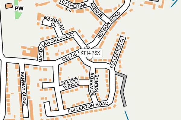 KT14 7SX map - OS OpenMap – Local (Ordnance Survey) KT14 7SX map - OS OpenMap – Local (Ordnance Survey)