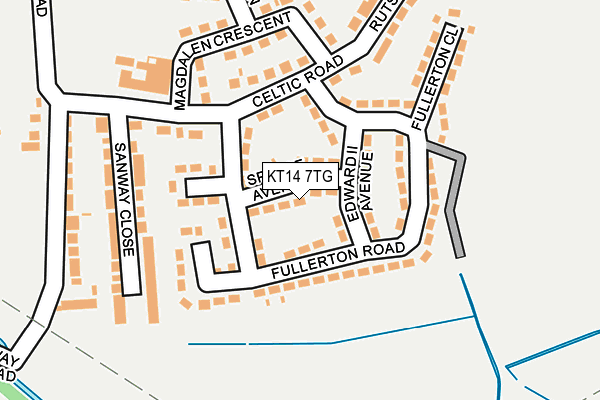 KT14 7TG map - OS OpenMap – Local (Ordnance Survey) KT14 7TG map - OS OpenMap – Local (Ordnance Survey)