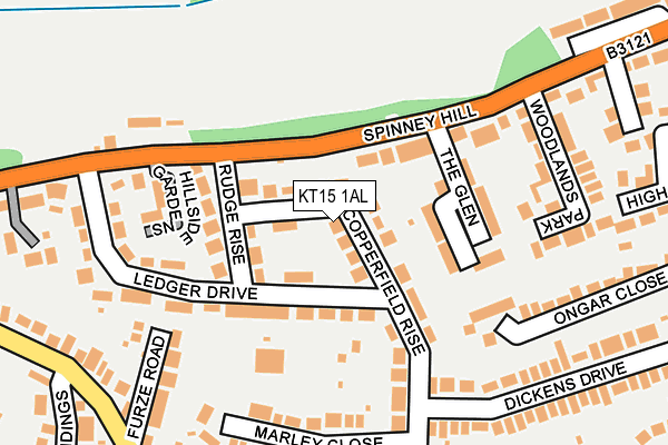 KT15 1AL map - OS OpenMap – Local (Ordnance Survey) KT15 1AL map - OS OpenMap – Local (Ordnance Survey)