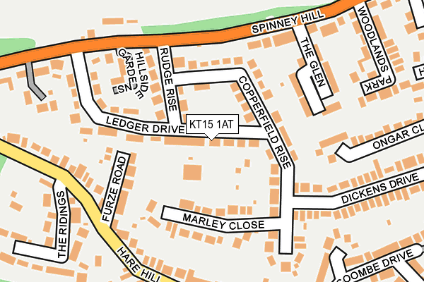 KT15 1AT map - OS OpenMap – Local (Ordnance Survey) KT15 1AT map - OS OpenMap – Local (Ordnance Survey)