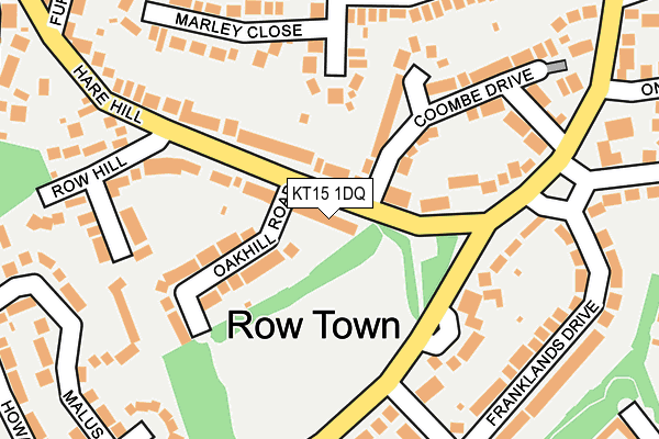 KT15 1DQ map - OS OpenMap – Local (Ordnance Survey) KT15 1DQ map - OS OpenMap – Local (Ordnance Survey)