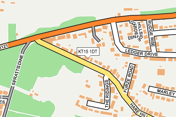 KT15 1DT map - OS OpenMap – Local (Ordnance Survey) KT15 1DT map - OS OpenMap – Local (Ordnance Survey)