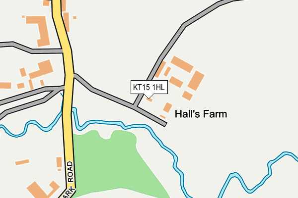 KT15 1HL map - OS OpenMap – Local (Ordnance Survey)
