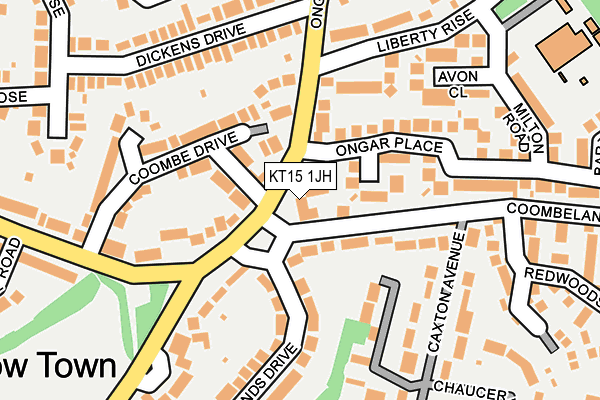 KT15 1JH map - OS OpenMap – Local (Ordnance Survey) KT15 1JH map - OS OpenMap – Local (Ordnance Survey)