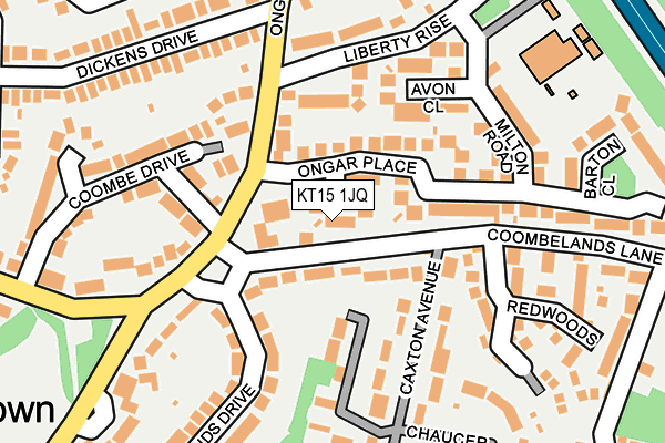KT15 1JQ map - OS OpenMap – Local (Ordnance Survey) KT15 1JQ map - OS OpenMap – Local (Ordnance Survey)