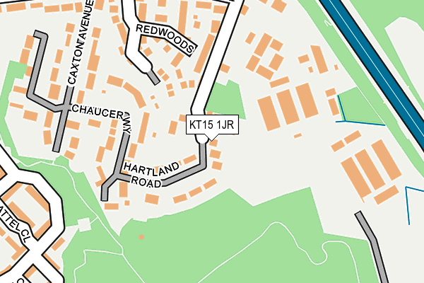 KT15 1JR map - OS OpenMap – Local (Ordnance Survey) KT15 1JR map - OS OpenMap – Local (Ordnance Survey)