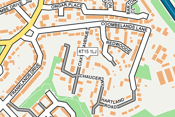 KT15 1LJ map - OS OpenMap – Local (Ordnance Survey) KT15 1LJ map - OS OpenMap – Local (Ordnance Survey)