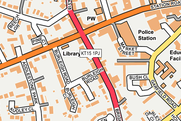 KT15 1PJ map - OS OpenMap – Local (Ordnance Survey) KT15 1PJ map - OS OpenMap – Local (Ordnance Survey)