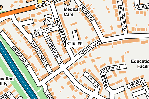 KT15 1SP map - OS OpenMap – Local (Ordnance Survey) KT15 1SP map - OS OpenMap – Local (Ordnance Survey)