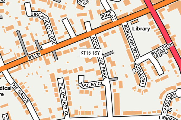 KT15 1SY map - OS OpenMap – Local (Ordnance Survey) KT15 1SY map - OS OpenMap – Local (Ordnance Survey)