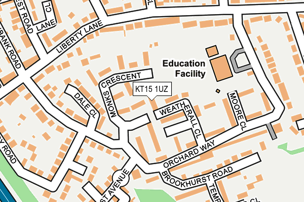 KT15 1UZ map - OS OpenMap – Local (Ordnance Survey) KT15 1UZ map - OS OpenMap – Local (Ordnance Survey)