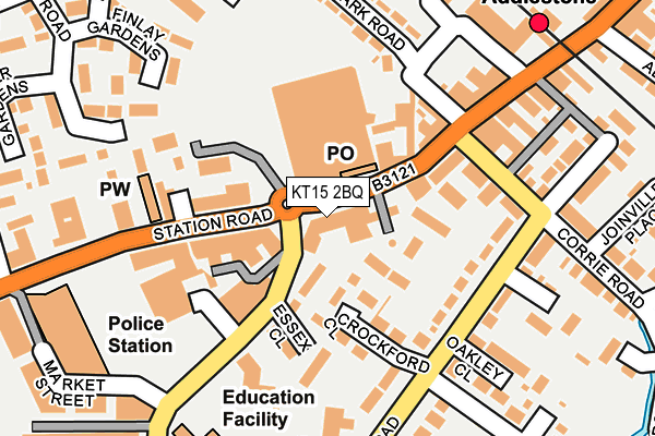 KT15 2BQ map - OS OpenMap – Local (Ordnance Survey) KT15 2BQ map - OS OpenMap – Local (Ordnance Survey)
