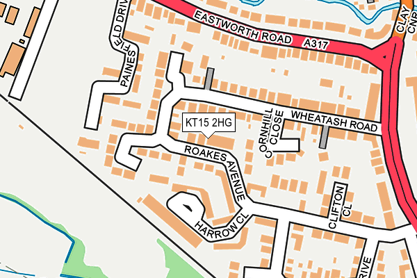 KT15 2HG map - OS OpenMap – Local (Ordnance Survey) KT15 2HG map - OS OpenMap – Local (Ordnance Survey)
