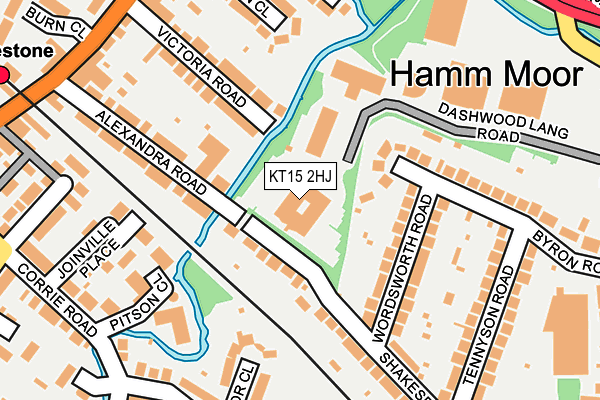 KT15 2HJ map - OS OpenMap – Local (Ordnance Survey) KT15 2HJ map - OS OpenMap – Local (Ordnance Survey)