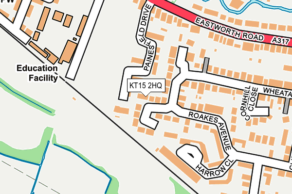 KT15 2HQ map - OS OpenMap – Local (Ordnance Survey) KT15 2HQ map - OS OpenMap – Local (Ordnance Survey)