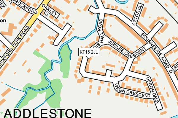 KT15 2JL map - OS OpenMap – Local (Ordnance Survey) KT15 2JL map - OS OpenMap – Local (Ordnance Survey)