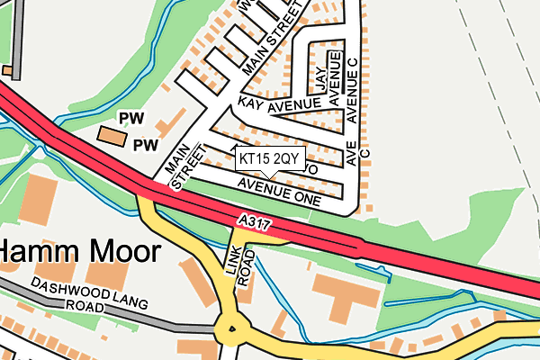 KT15 2QY map - OS OpenMap – Local (Ordnance Survey) KT15 2QY map - OS OpenMap – Local (Ordnance Survey)