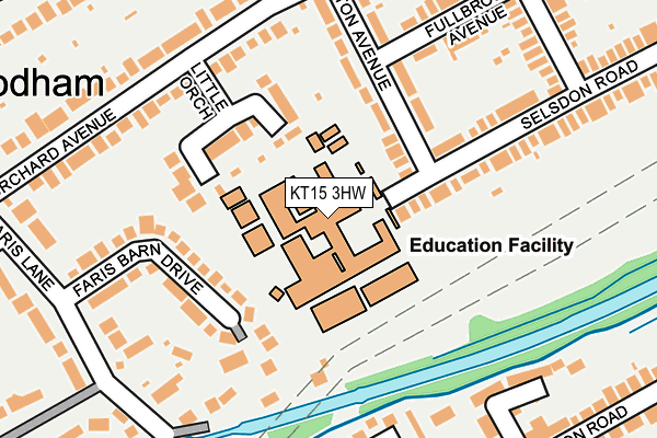 KT15 3HW map - OS OpenMap – Local (Ordnance Survey) KT15 3HW map - OS OpenMap – Local (Ordnance Survey)