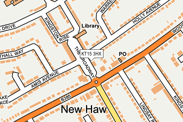 KT15 3HX map - OS OpenMap – Local (Ordnance Survey)