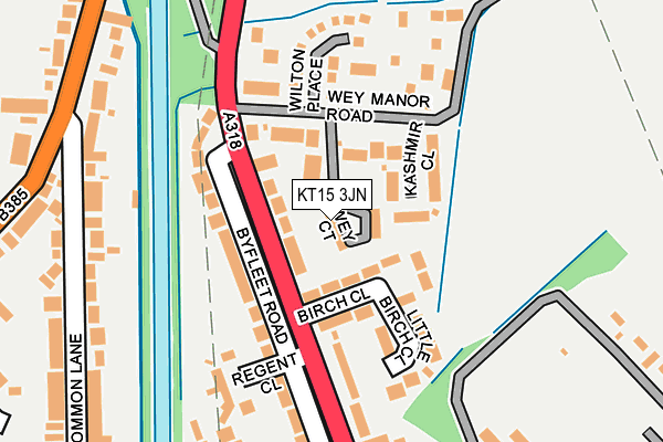 KT15 3JN map - OS OpenMap – Local (Ordnance Survey) KT15 3JN map - OS OpenMap – Local (Ordnance Survey)