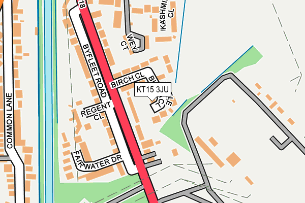 KT15 3JU map - OS OpenMap – Local (Ordnance Survey) KT15 3JU map - OS OpenMap – Local (Ordnance Survey)