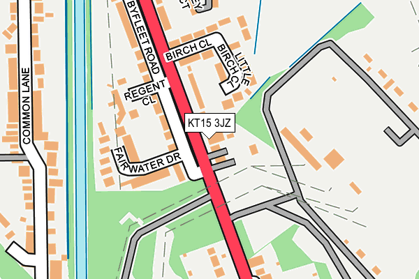 KT15 3JZ map - OS OpenMap – Local (Ordnance Survey) KT15 3JZ map - OS OpenMap – Local (Ordnance Survey)