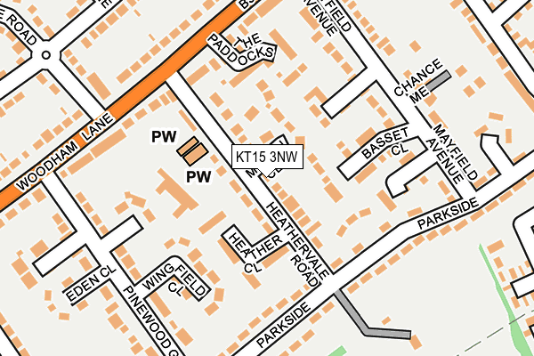 KT15 3NW map - OS OpenMap – Local (Ordnance Survey) KT15 3NW map - OS OpenMap – Local (Ordnance Survey)