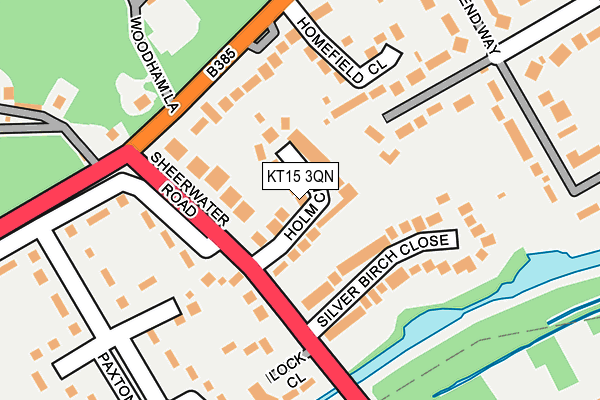 KT15 3QN map - OS OpenMap – Local (Ordnance Survey)