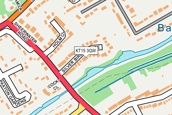 KT15 3QW map - OS OpenMap – Local (Ordnance Survey) KT15 3QW map - OS OpenMap – Local (Ordnance Survey)