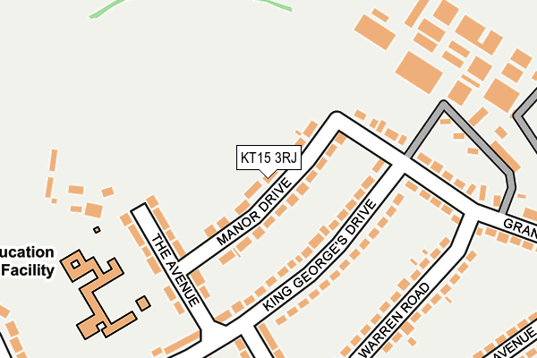 KT15 3RJ map - OS OpenMap – Local (Ordnance Survey) KT15 3RJ map - OS OpenMap – Local (Ordnance Survey)