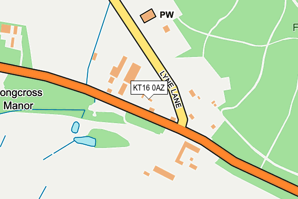 KT16 0AZ map - OS OpenMap – Local (Ordnance Survey) KT16 0AZ map - OS OpenMap – Local (Ordnance Survey)