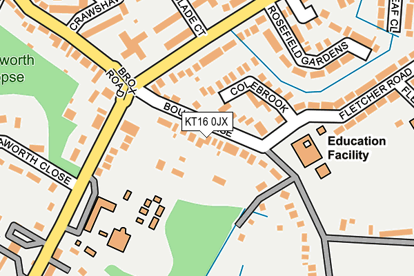 KT16 0JX map - OS OpenMap – Local (Ordnance Survey) KT16 0JX map - OS OpenMap – Local (Ordnance Survey)