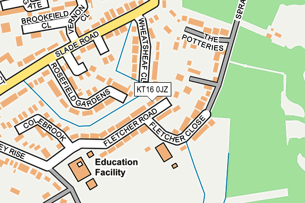 KT16 0JZ map - OS OpenMap – Local (Ordnance Survey) KT16 0JZ map - OS OpenMap – Local (Ordnance Survey)