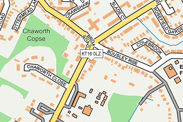 KT16 0LZ map - OS OpenMap – Local (Ordnance Survey) KT16 0LZ map - OS OpenMap – Local (Ordnance Survey)