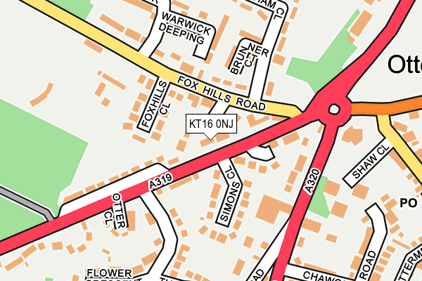KT16 0NJ map - OS OpenMap – Local (Ordnance Survey) KT16 0NJ map - OS OpenMap – Local (Ordnance Survey)