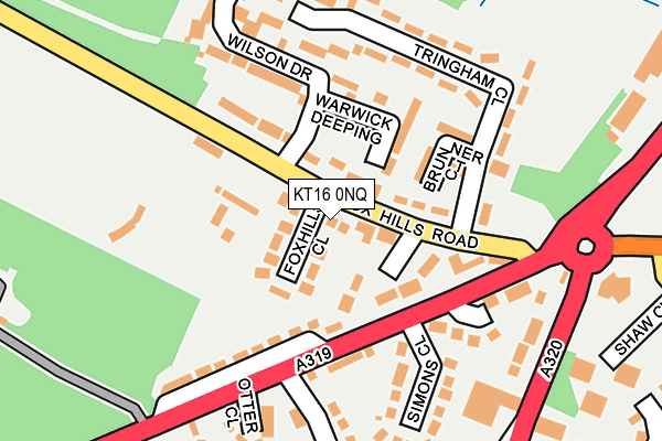 KT16 0NQ map - OS OpenMap – Local (Ordnance Survey) KT16 0NQ map - OS OpenMap – Local (Ordnance Survey)
