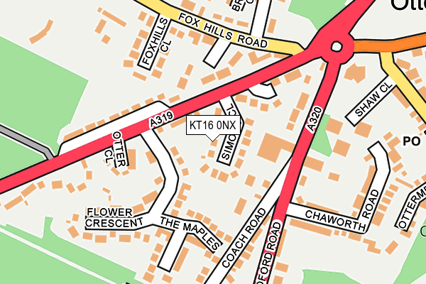 KT16 0NX map - OS OpenMap – Local (Ordnance Survey) KT16 0NX map - OS OpenMap – Local (Ordnance Survey)
