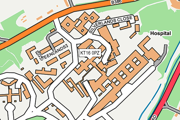 KT16 0PZ map - OS OpenMap – Local (Ordnance Survey) KT16 0PZ map - OS OpenMap – Local (Ordnance Survey)